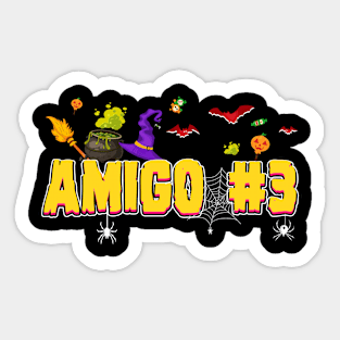 Amigo #3 Funny Halloween Couple T shirt Uniform For Friends Sticker